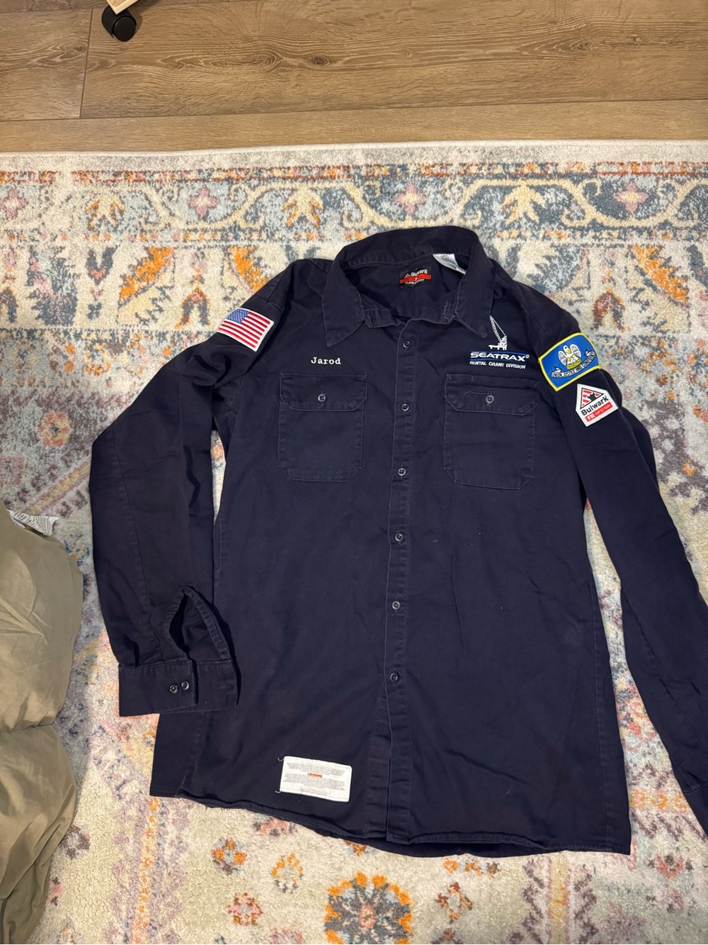 Bulwark FR Flame Resistant Work Shirt XL Regular CAT 2 8.6 ATPV Long Sleeve Navy